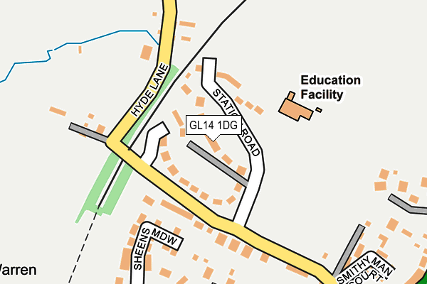 GL14 1DG map - OS OpenMap – Local (Ordnance Survey)