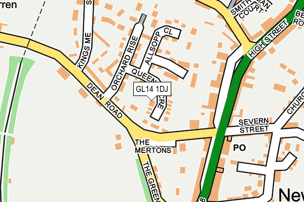 GL14 1DJ map - OS OpenMap – Local (Ordnance Survey)