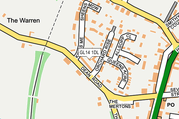 GL14 1DL map - OS OpenMap – Local (Ordnance Survey)