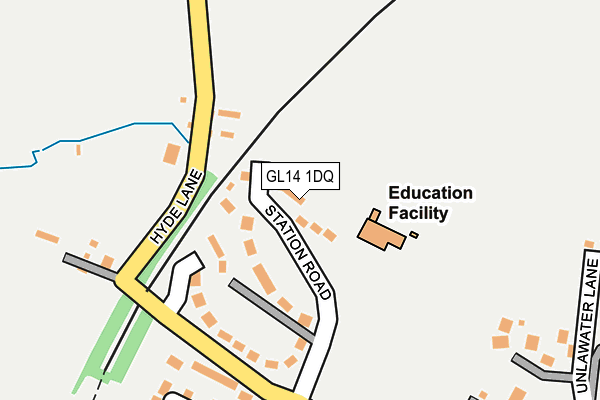 GL14 1DQ map - OS OpenMap – Local (Ordnance Survey)