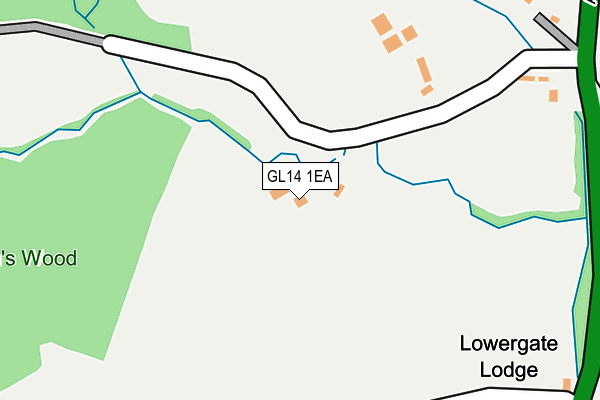 GL14 1EA map - OS OpenMap – Local (Ordnance Survey)