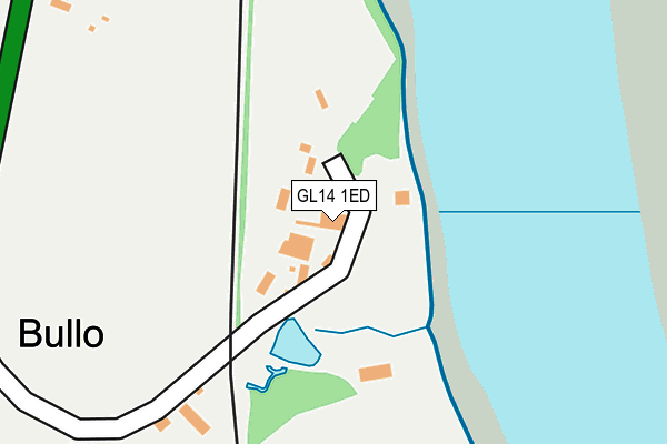 GL14 1ED map - OS OpenMap – Local (Ordnance Survey)