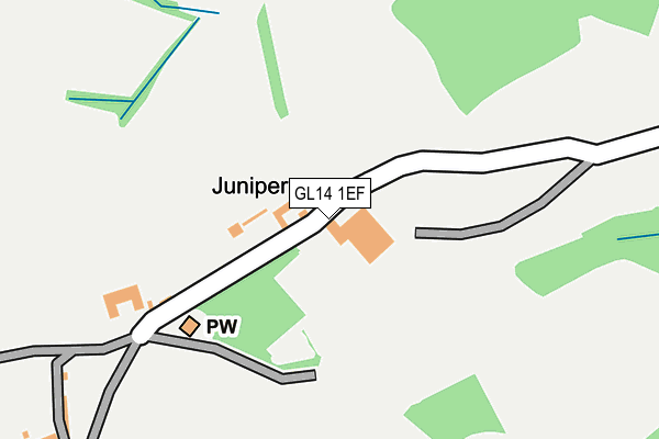 GL14 1EF map - OS OpenMap – Local (Ordnance Survey)