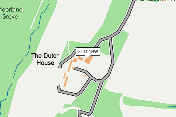 GL14 1HW map - OS OpenMap – Local (Ordnance Survey)