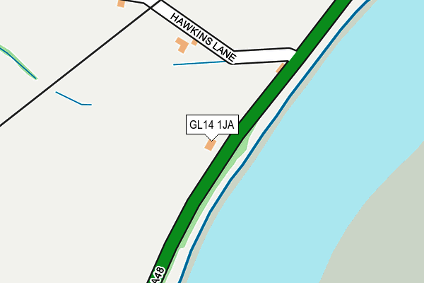 GL14 1JA map - OS OpenMap – Local (Ordnance Survey)