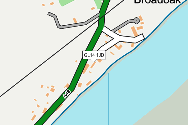 GL14 1JD map - OS OpenMap – Local (Ordnance Survey)