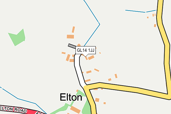 GL14 1JJ map - OS OpenMap – Local (Ordnance Survey)