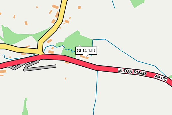 GL14 1JU map - OS OpenMap – Local (Ordnance Survey)