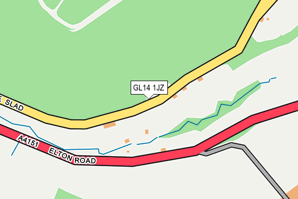 GL14 1JZ map - OS OpenMap – Local (Ordnance Survey)