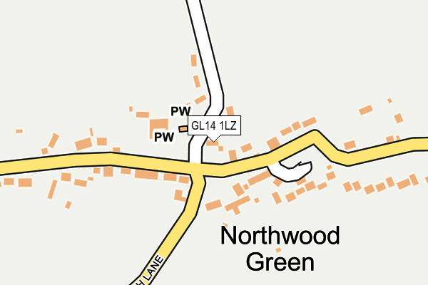 GL14 1LZ map - OS OpenMap – Local (Ordnance Survey)