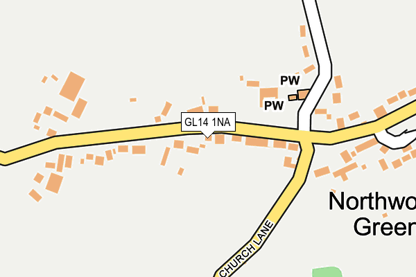 GL14 1NA map - OS OpenMap – Local (Ordnance Survey)