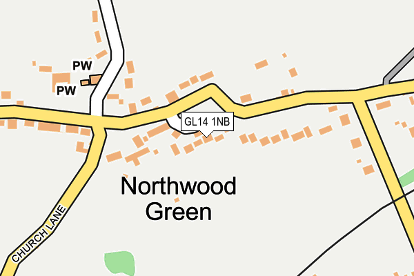 GL14 1NB map - OS OpenMap – Local (Ordnance Survey)