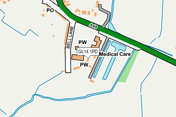 GL14 1PD map - OS OpenMap – Local (Ordnance Survey)