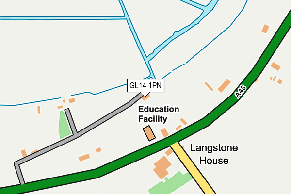 GL14 1PN map - OS OpenMap – Local (Ordnance Survey)