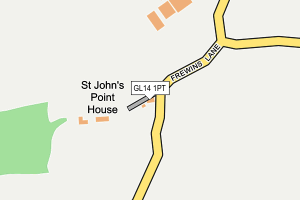 GL14 1PT map - OS OpenMap – Local (Ordnance Survey)