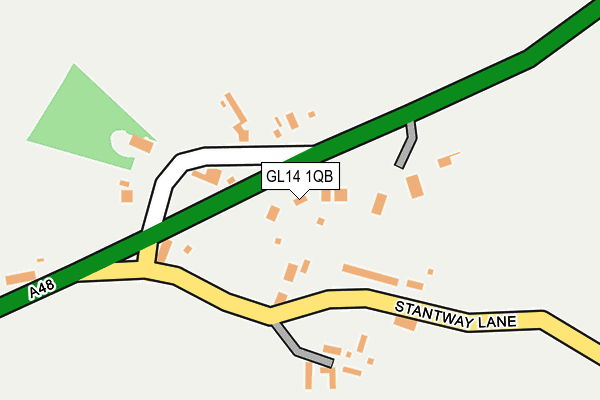 GL14 1QB map - OS OpenMap – Local (Ordnance Survey)