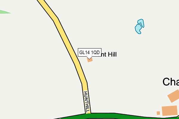 GL14 1QD map - OS OpenMap – Local (Ordnance Survey)