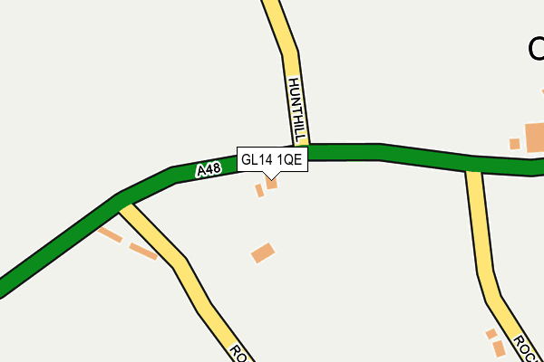 GL14 1QE map - OS OpenMap – Local (Ordnance Survey)