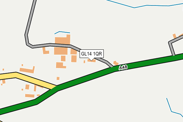 GL14 1QR map - OS OpenMap – Local (Ordnance Survey)
