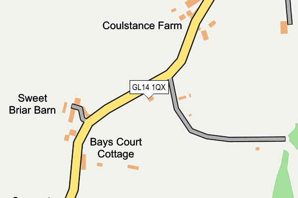 GL14 1QX map - OS OpenMap – Local (Ordnance Survey)