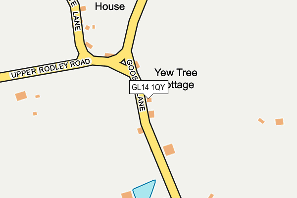 GL14 1QY map - OS OpenMap – Local (Ordnance Survey)