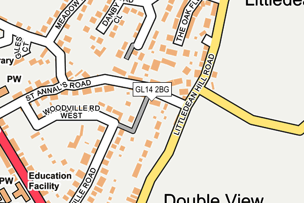 GL14 2BG map - OS OpenMap – Local (Ordnance Survey)