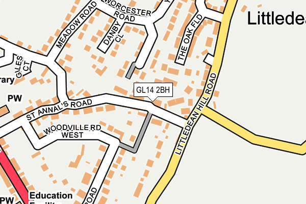 GL14 2BH map - OS OpenMap – Local (Ordnance Survey)
