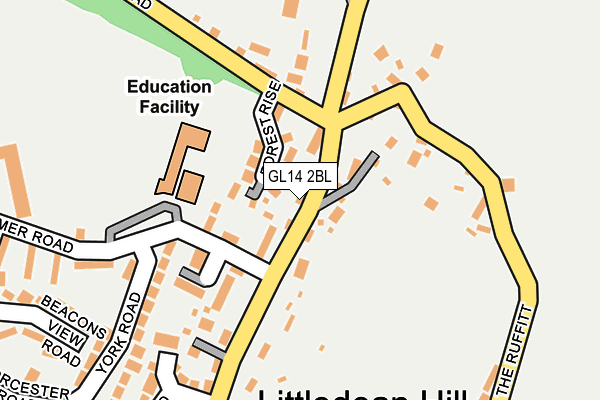 GL14 2BL map - OS OpenMap – Local (Ordnance Survey)