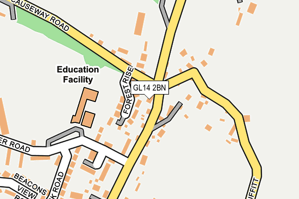 GL14 2BN map - OS OpenMap – Local (Ordnance Survey)