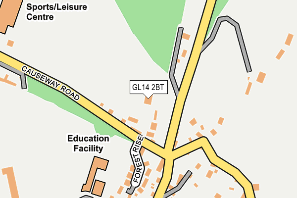 GL14 2BT map - OS OpenMap – Local (Ordnance Survey)