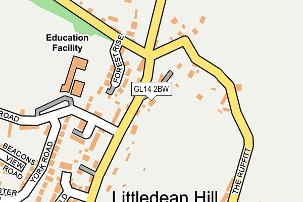 GL14 2BW map - OS OpenMap – Local (Ordnance Survey)