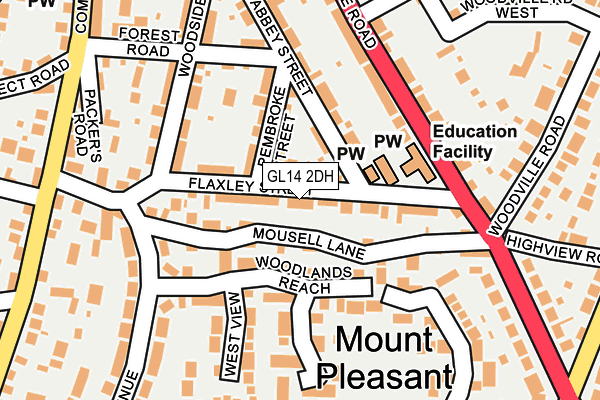 GL14 2DH map - OS OpenMap – Local (Ordnance Survey)