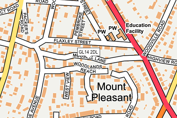 GL14 2DL map - OS OpenMap – Local (Ordnance Survey)