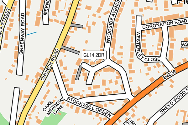 GL14 2DR map - OS OpenMap – Local (Ordnance Survey)