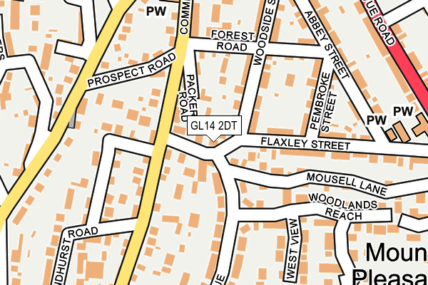 GL14 2DT map - OS OpenMap – Local (Ordnance Survey)