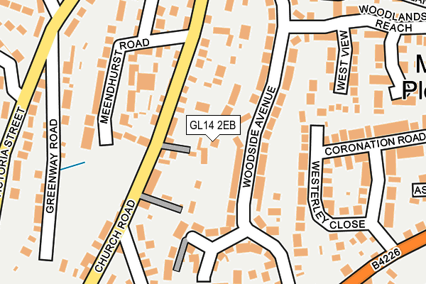 GL14 2EB map - OS OpenMap – Local (Ordnance Survey)