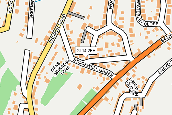 GL14 2EH map - OS OpenMap – Local (Ordnance Survey)