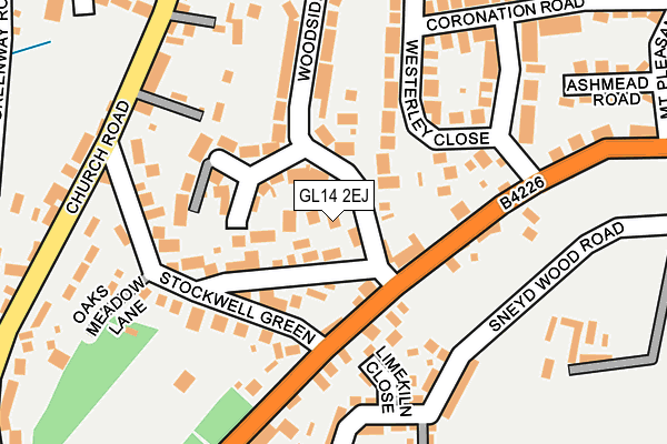 GL14 2EJ map - OS OpenMap – Local (Ordnance Survey)