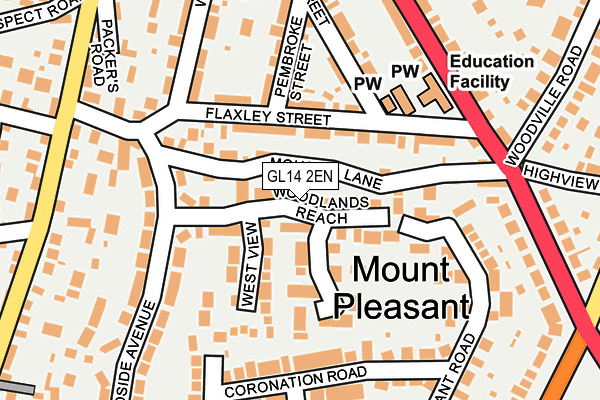 GL14 2EN map - OS OpenMap – Local (Ordnance Survey)