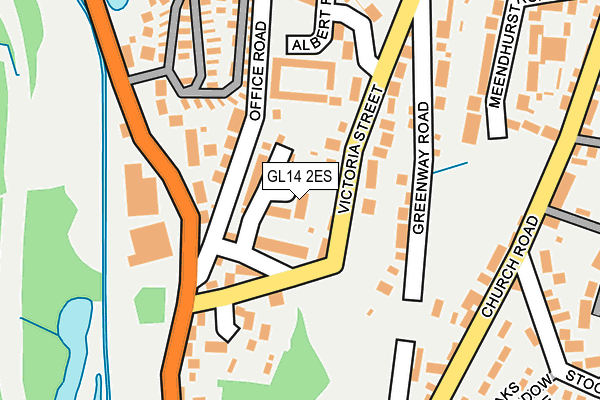 GL14 2ES map - OS OpenMap – Local (Ordnance Survey)