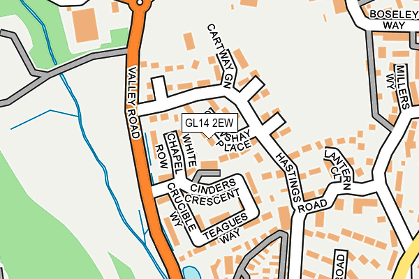 GL14 2EW map - OS OpenMap – Local (Ordnance Survey)
