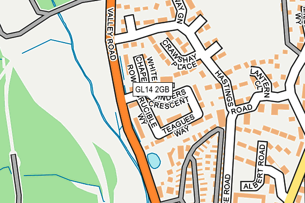 GL14 2GB map - OS OpenMap – Local (Ordnance Survey)