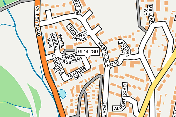 GL14 2GD map - OS OpenMap – Local (Ordnance Survey)