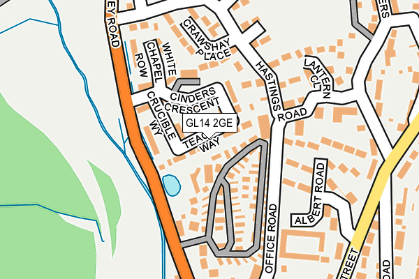 GL14 2GE map - OS OpenMap – Local (Ordnance Survey)