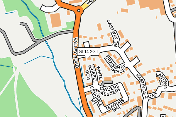 GL14 2GJ map - OS OpenMap – Local (Ordnance Survey)