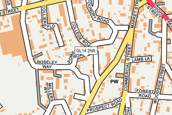 GL14 2HA map - OS OpenMap – Local (Ordnance Survey)