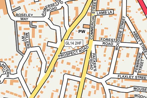 GL14 2HF map - OS OpenMap – Local (Ordnance Survey)