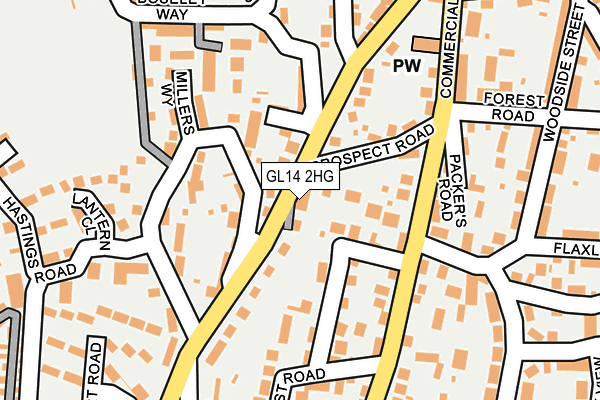 GL14 2HG map - OS OpenMap – Local (Ordnance Survey)