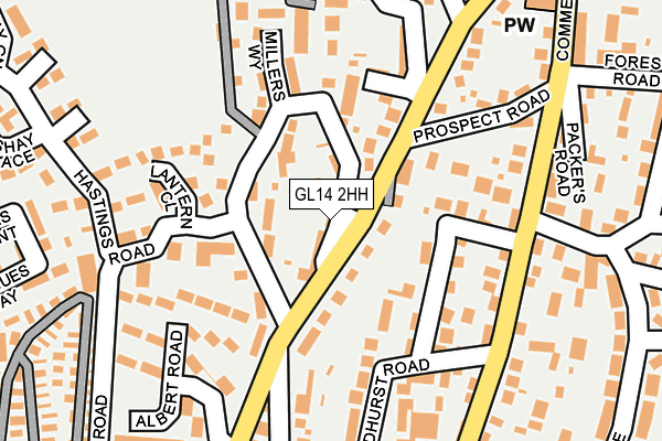 GL14 2HH map - OS OpenMap – Local (Ordnance Survey)