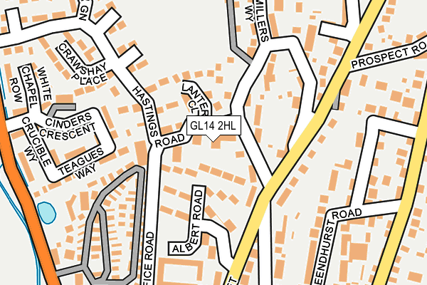 GL14 2HL map - OS OpenMap – Local (Ordnance Survey)